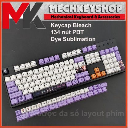 Bộ keycap PBT in dye sub Bleach 134 phím cho bàn phím cơ