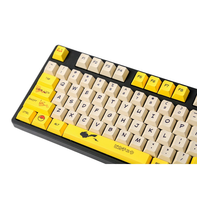 Bộ keycap Pikachu, Cherry Profile, thick PBT cho bàn phím cơ - Ảnh 4