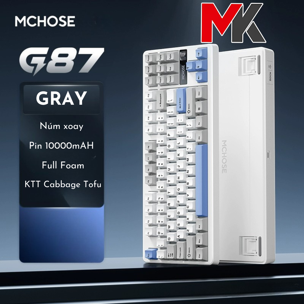 Bàn Phím Cơ Mchose G87 - TKL, 3 Chế Độ Kết Nối, LED RGB, Pin 10000mAh | MKShop - Ảnh 17