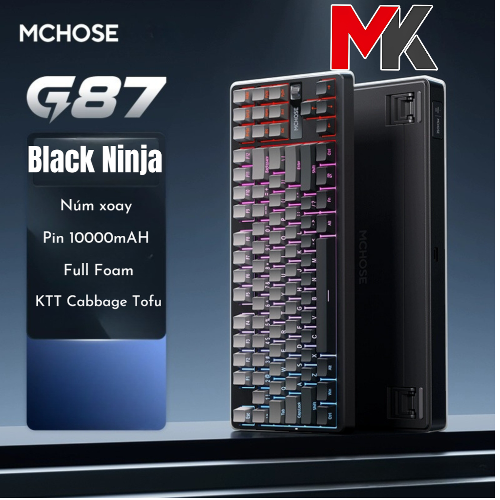 Bàn Phím Cơ Mchose G87 - TKL, 3 Chế Độ Kết Nối, LED RGB, Pin 10000mAh | MKShop - Ảnh 19