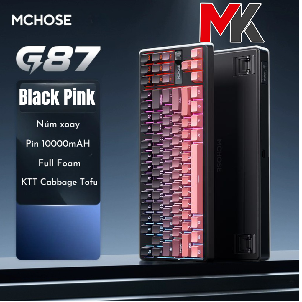 Bàn Phím Cơ Mchose G87 - TKL, 3 Chế Độ Kết Nối, LED RGB, Pin 10000mAh | MKShop - Ảnh 18