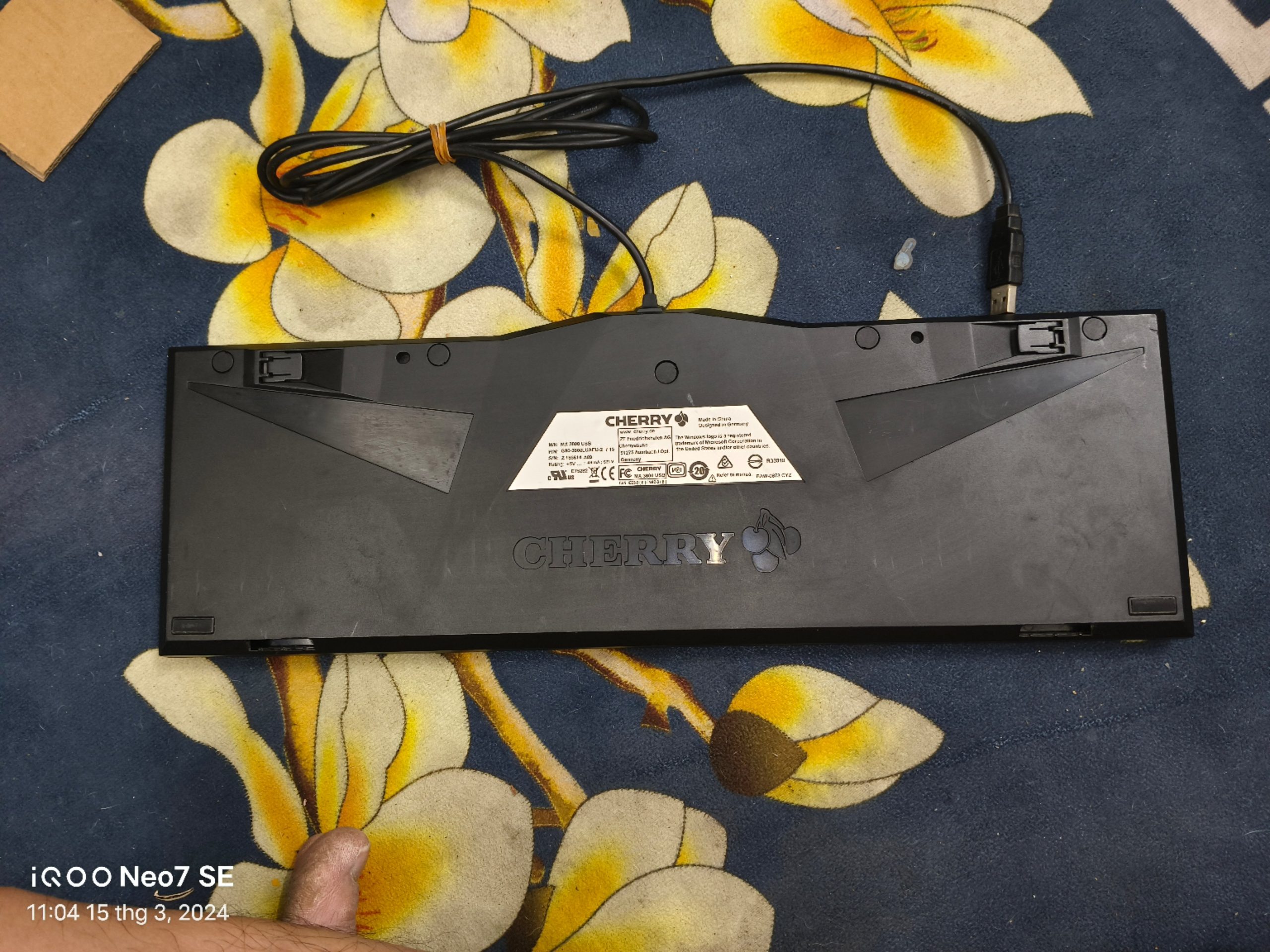 Bàn phím cơ Cherry G80-3800LUAEU-2 /13 - Switch Cherry Black - Hàng cũ - Ảnh 5