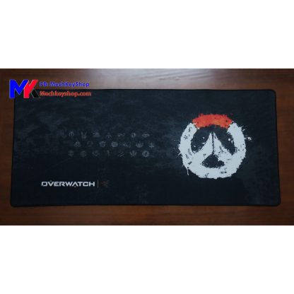 [Ảnh thật] Tấm lót chuột cỡ 90*40 cm dày 4mm, hình Logo Overwatch - Mẫu 2