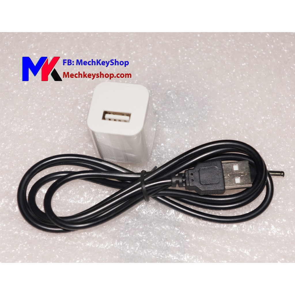 Dây nguồn/ củ sạc cho đồng hồ gỗ, camera wifi | dây DC to USB DC 3.5*1.35mm, củ 5v 1A GJ - Ảnh 3