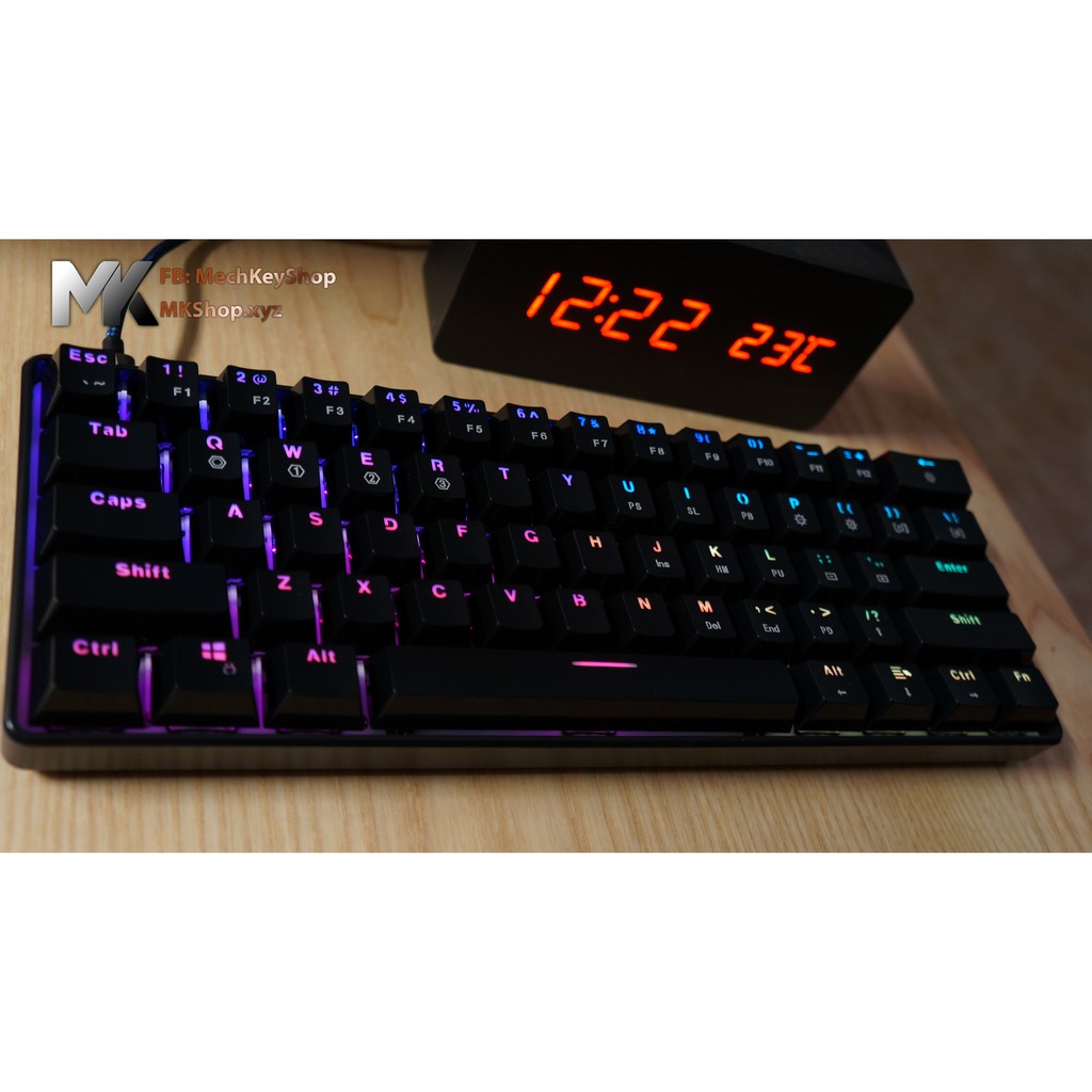 Bàn phím cơ GK61 - RGB, Gateron switch quang học - Ảnh 3