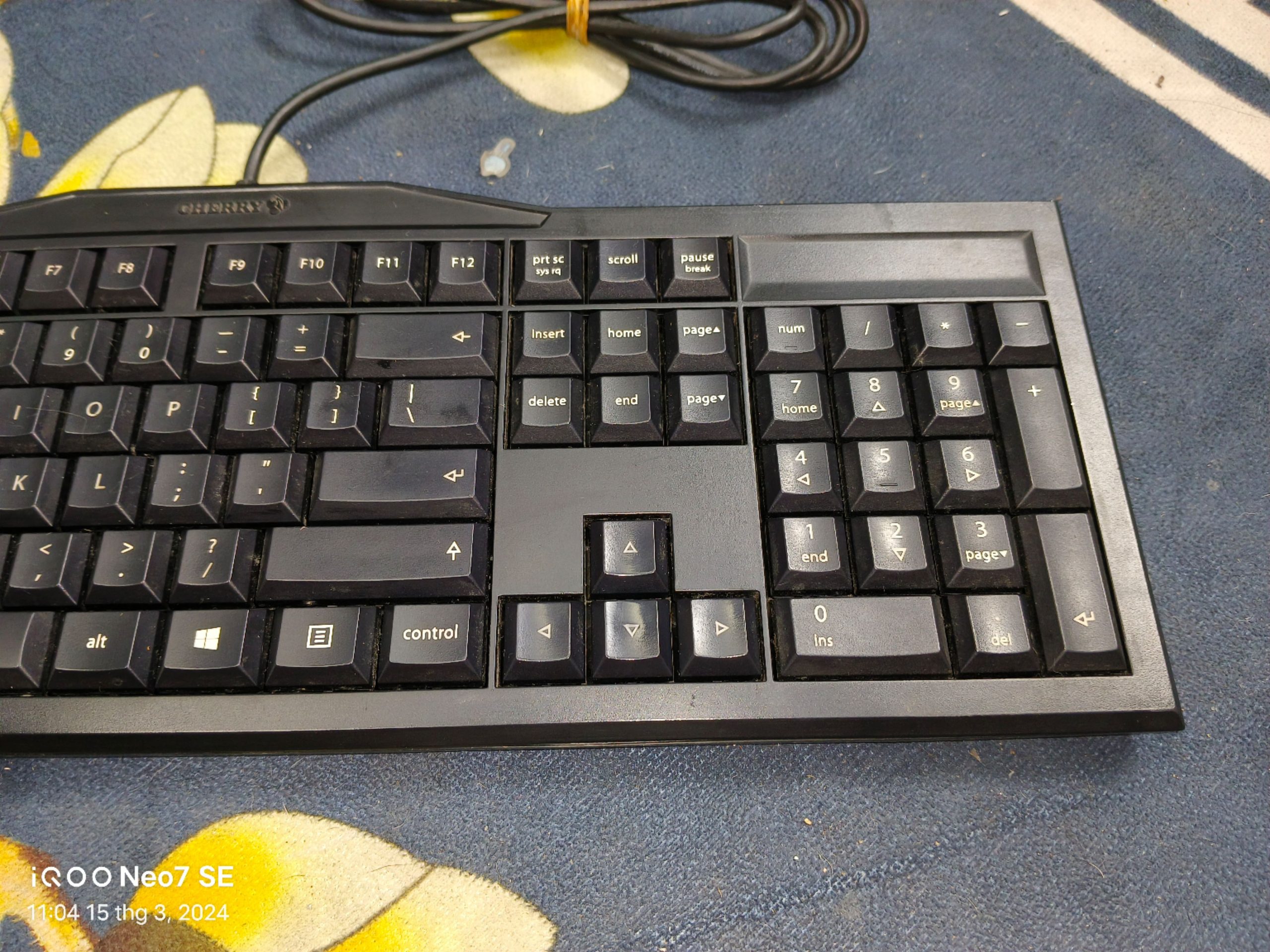 Bàn phím cơ Cherry G80-3800LUAEU-2 /13 - Switch Cherry Black - Hàng cũ - Ảnh 3