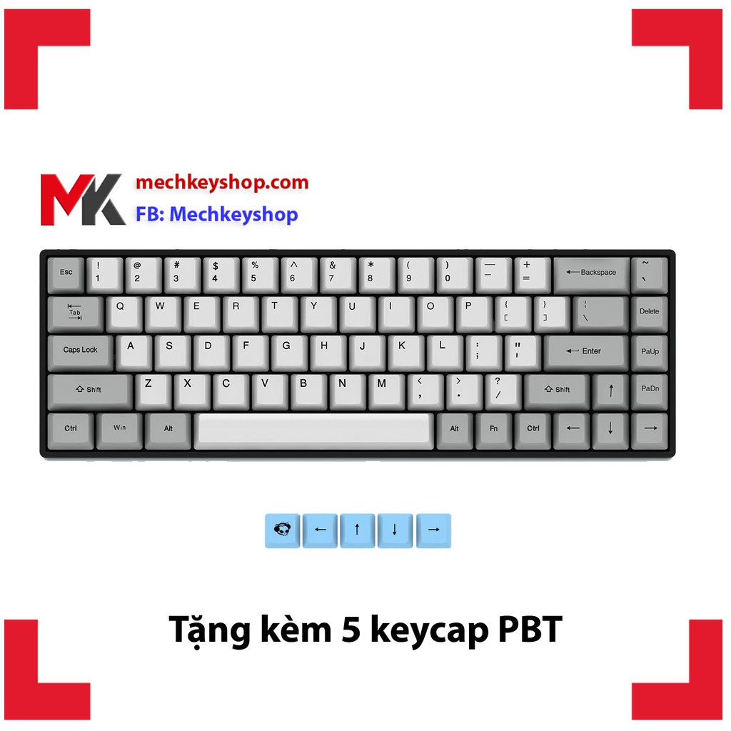 Bàn phím cơ Akko 3068 - Phím cơ Mini Bluetooth Dual Mode - Ảnh 2