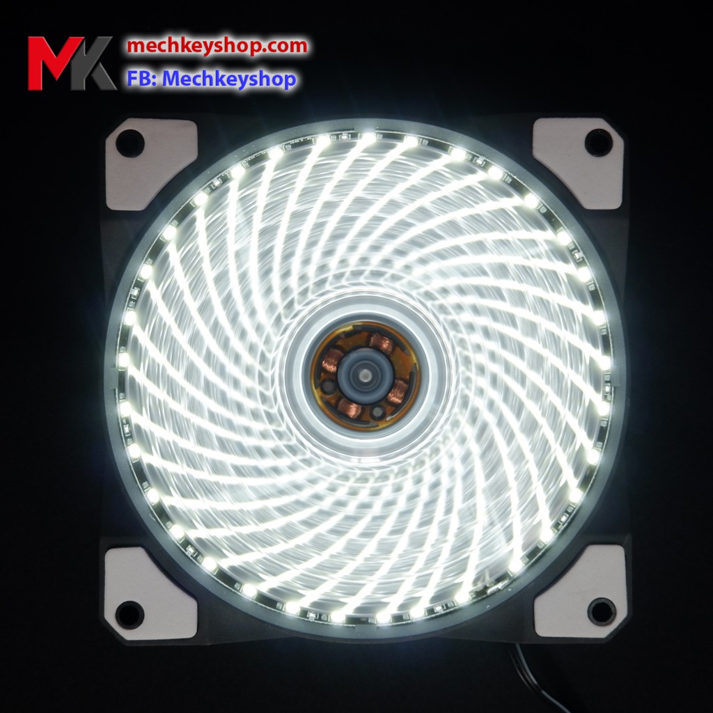 Quạt máy tính Led 5 màu, đơn màu 12cm 33 bóng - Ảnh 4