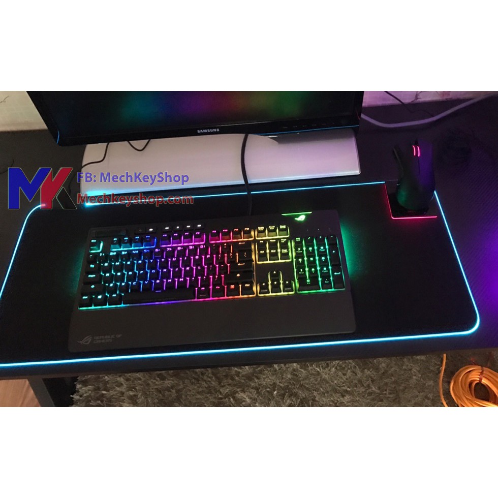Tấm lót chuột RGB 800x300x4 mm, lót mềm dẻo - Ảnh 8
