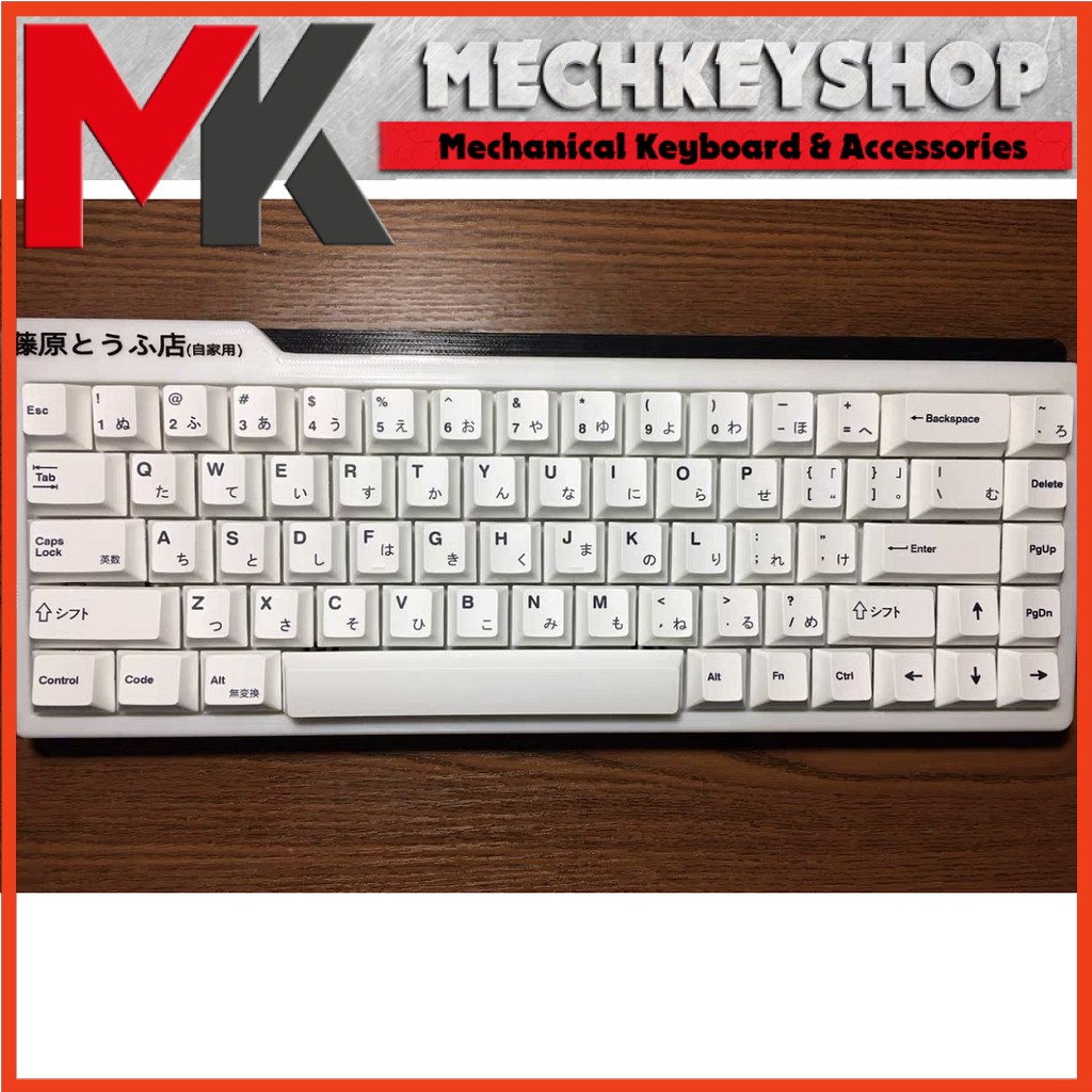 Bộ keycap BOW White Minimalist Cherry profile thick PBT cho bàn phím cơ - Ảnh 2
