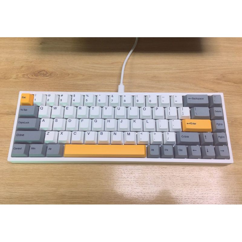 Bộ keycap NJ68 White Grey tháo phím - Ảnh 2