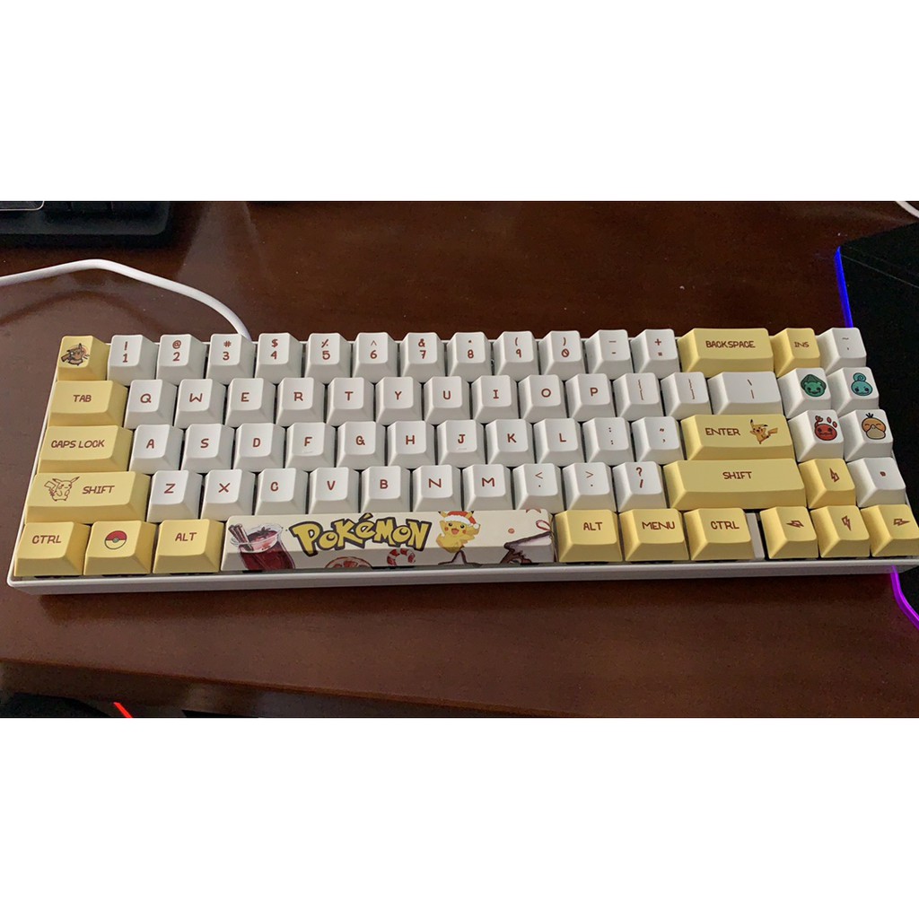 Bộ keycap Pikachu, Cherry Profile, thick PBT cho bàn phím cơ - Ảnh 8