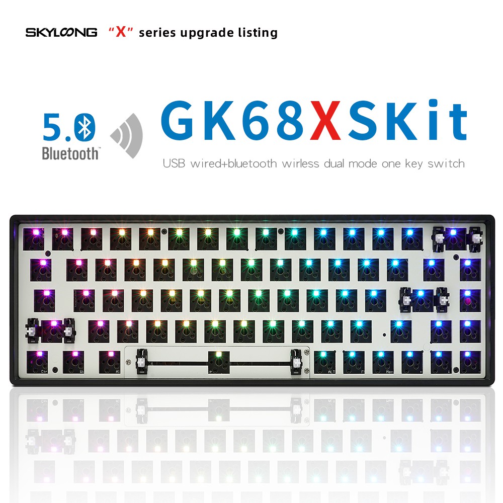 Bộ kit bàn phím cơ GK68XS RGB Hotswap Bluetooth - Ảnh 10