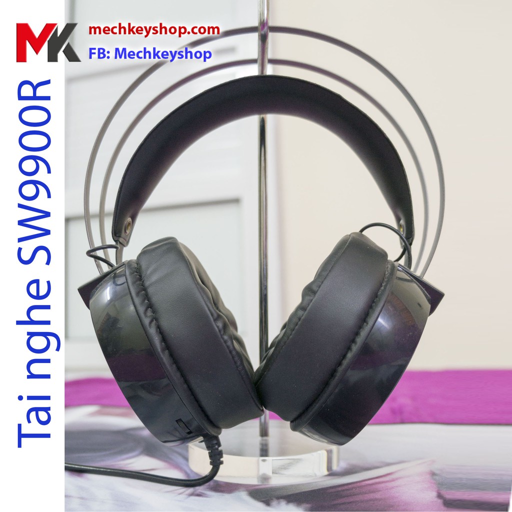 Tai nghe game có mic, led SW9900R - Bass mạnh - Bảo hành 1 năm - Ảnh 2