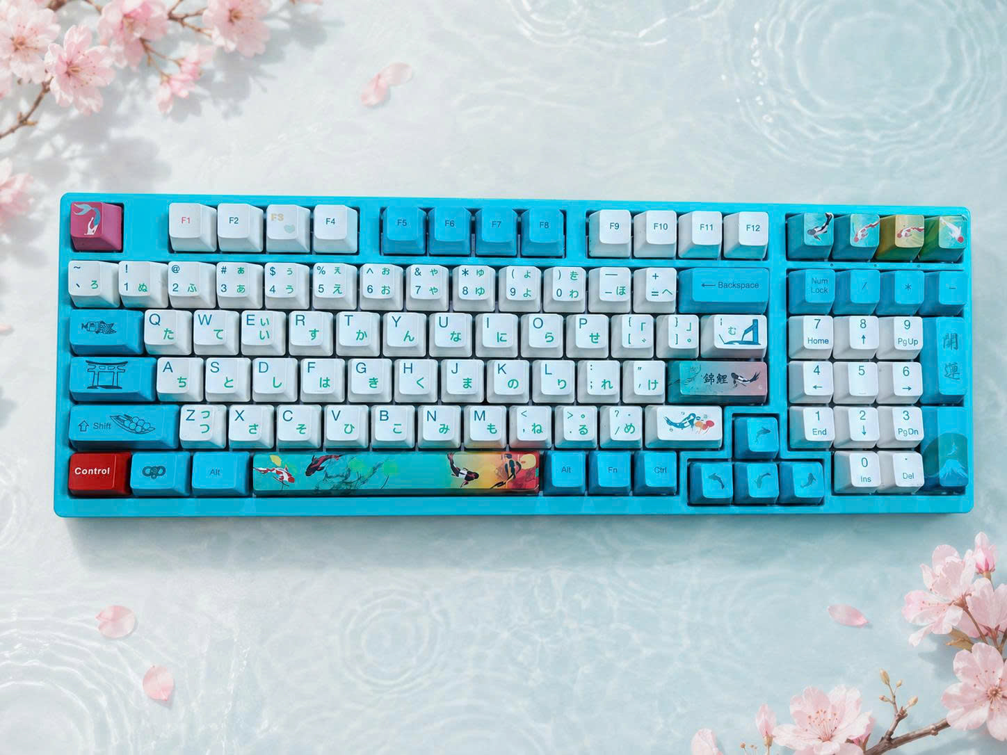 Bàn Phím Cơ Akko 3098 Monet's Pond (2nd) - Akko Pink Switch | MKShop - Ảnh 2