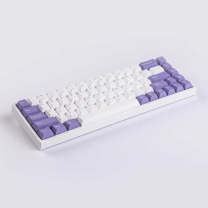 Bộ Keycap 68 phím White Purple PBT double shot tháo phím NJ68