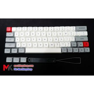 Bộ keycap dùng cho bàn phím cơ GK64s GK64, trắng phối xám