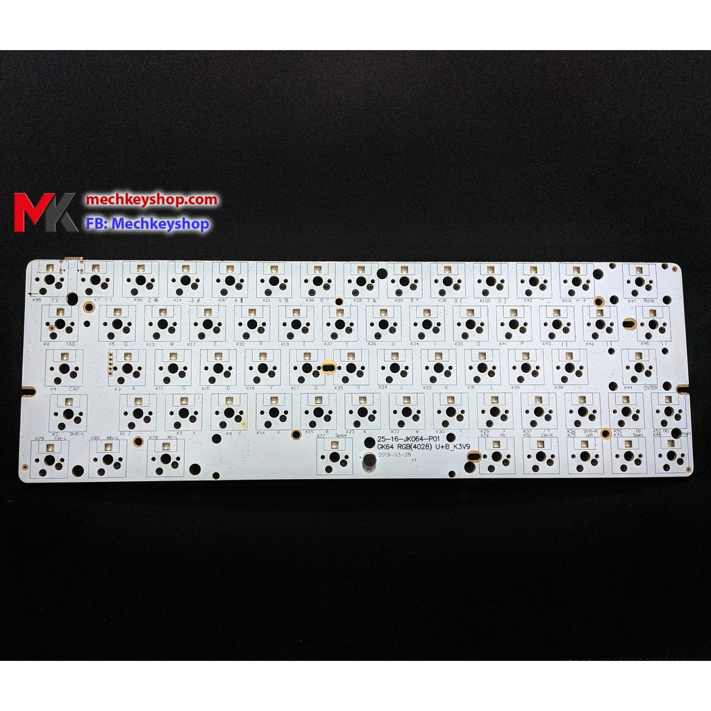Bộ kit PCB/ Plate bàn phím cơ GK64s (Bluetooth, RGB, Hotswap, led gầm) - Ảnh 4