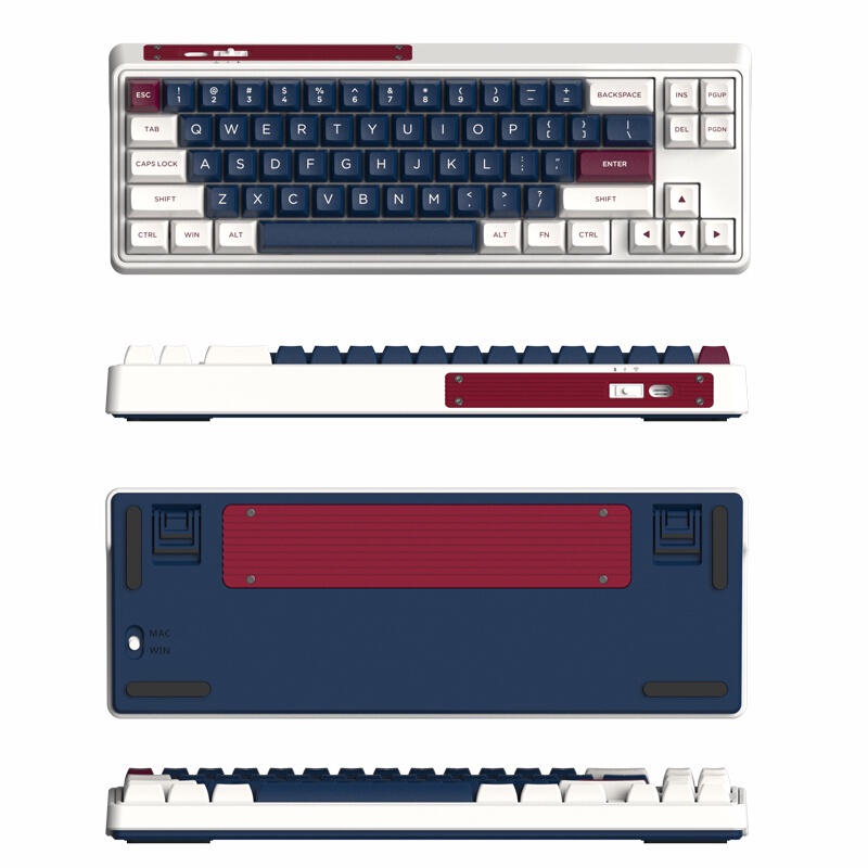 Bàn phím cơ FL-Esports CMK68 SAM Marshmallow/ Metal Heart 3 MODE l RGB/ Bluetooth / Wireless 2.4Ghz - Ảnh 7