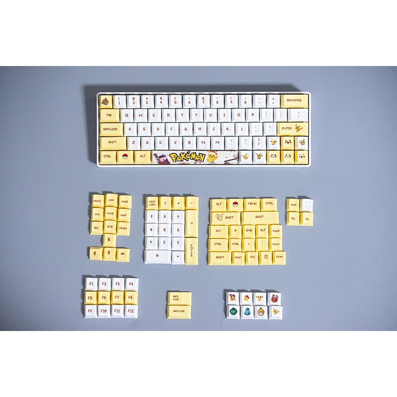 Bộ keycap Pikachu, Cherry Profile, thick PBT cho bàn phím cơ - Ảnh 10
