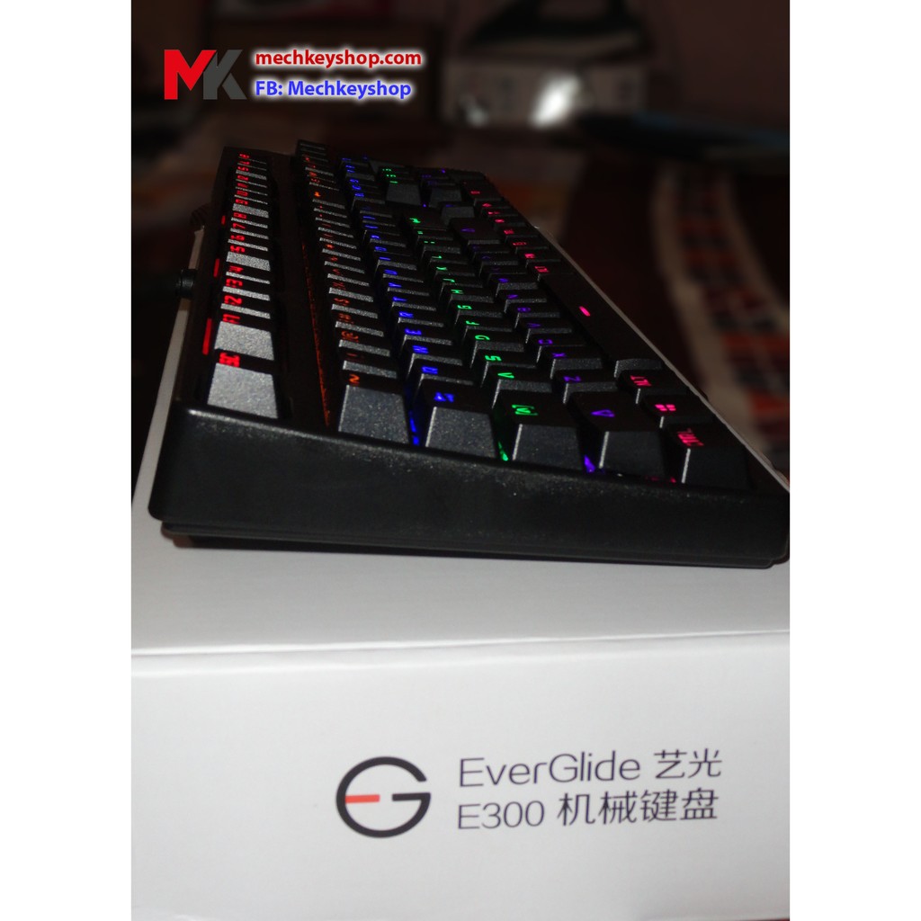 Bàn phím cơ Everglide E300 - Black switch GATERON - LED Rainbow - Ảnh 3
