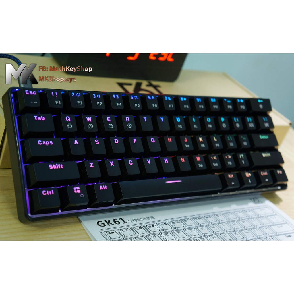 Bàn phím cơ GK61 - RGB, Gateron switch quang học - Ảnh 4
