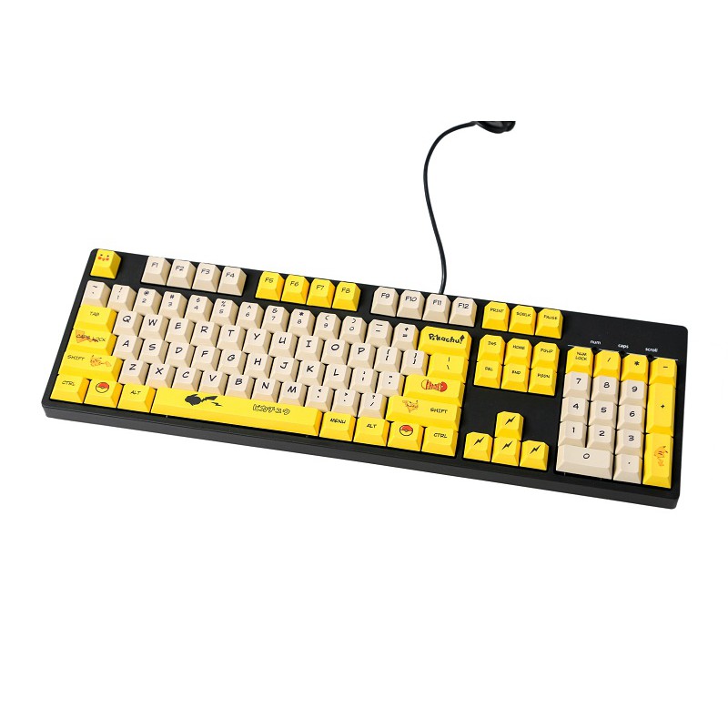 Bộ keycap Pikachu, Cherry Profile, thick PBT cho bàn phím cơ - Ảnh 6