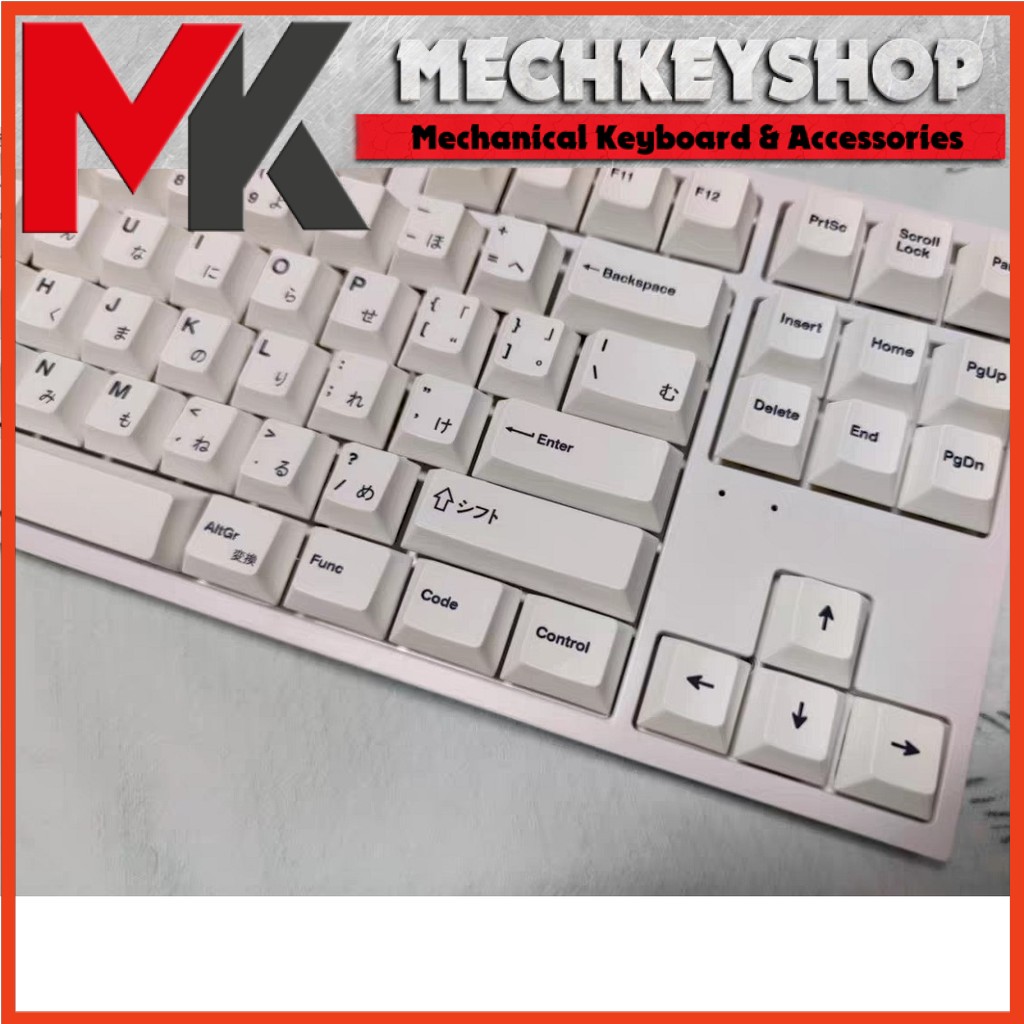 Bộ keycap BOW White Minimalist Cherry profile thick PBT cho bàn phím cơ - Ảnh 7