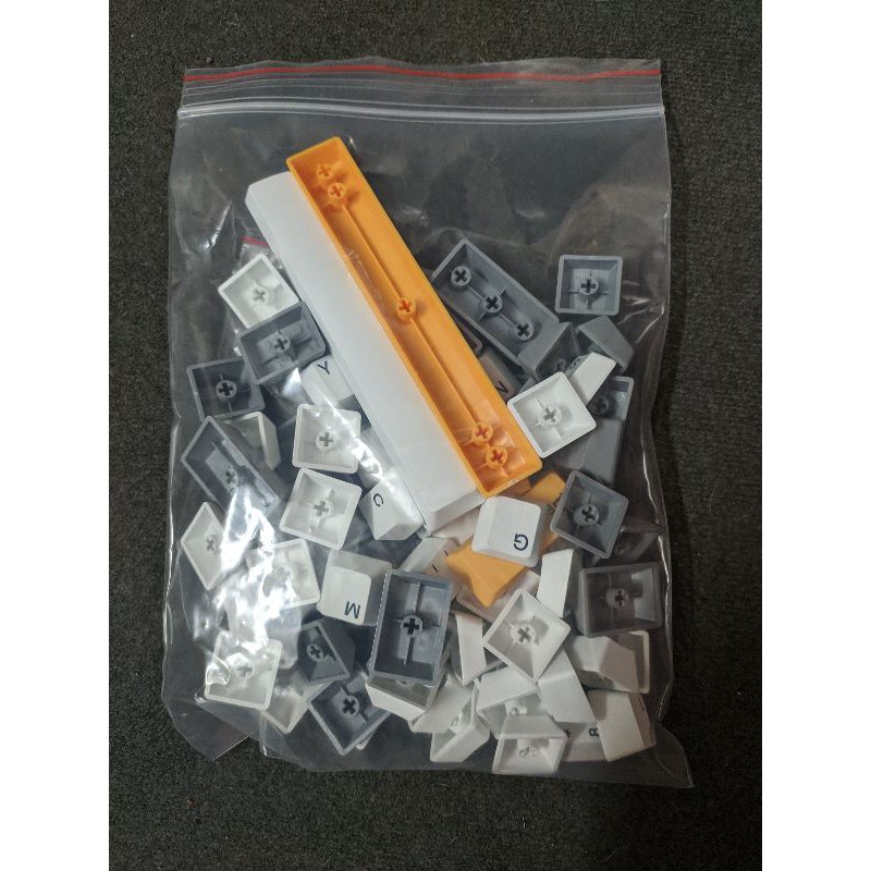 Bộ keycap NJ68 White Grey tháo phím - Ảnh 3