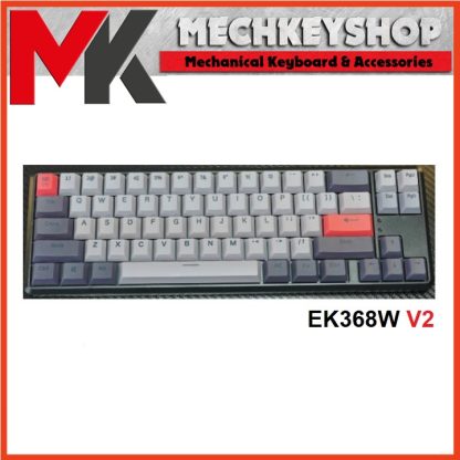 Bàn phím cơ không dây E-DRA EK368W V2 ( Switch Edra Custom Brown , Red / Hotswap / Bluetooth / Type-C )