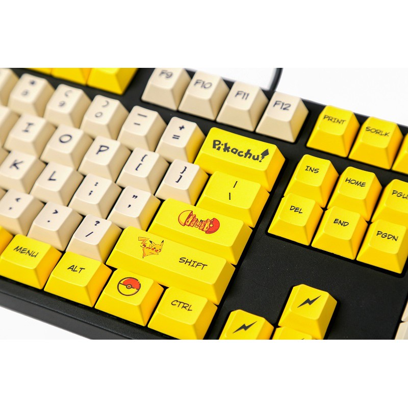 Bộ keycap Pikachu, Cherry Profile, thick PBT cho bàn phím cơ - Ảnh 3