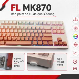 Bàn Phím Cơ FL-Esports MK870 1 Mode (Cũ) - Mạch Xuôi, Switch Aigoux Linear | MKShop
