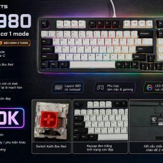 Bàn Phím Cơ FL-Esports FL980 (cũ) - 1 Mode, Switch Kailh Box Red | MKShop