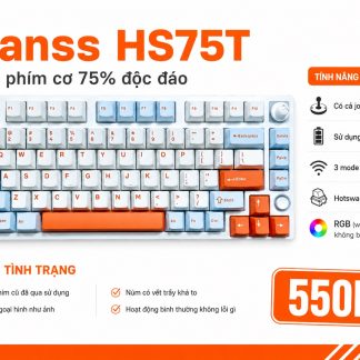 Bàn Phím Cơ Ganss HS75T (đã qua sử dụng) - Joystick Độc Đáo, 3 Mode, Pin AA | MKShop