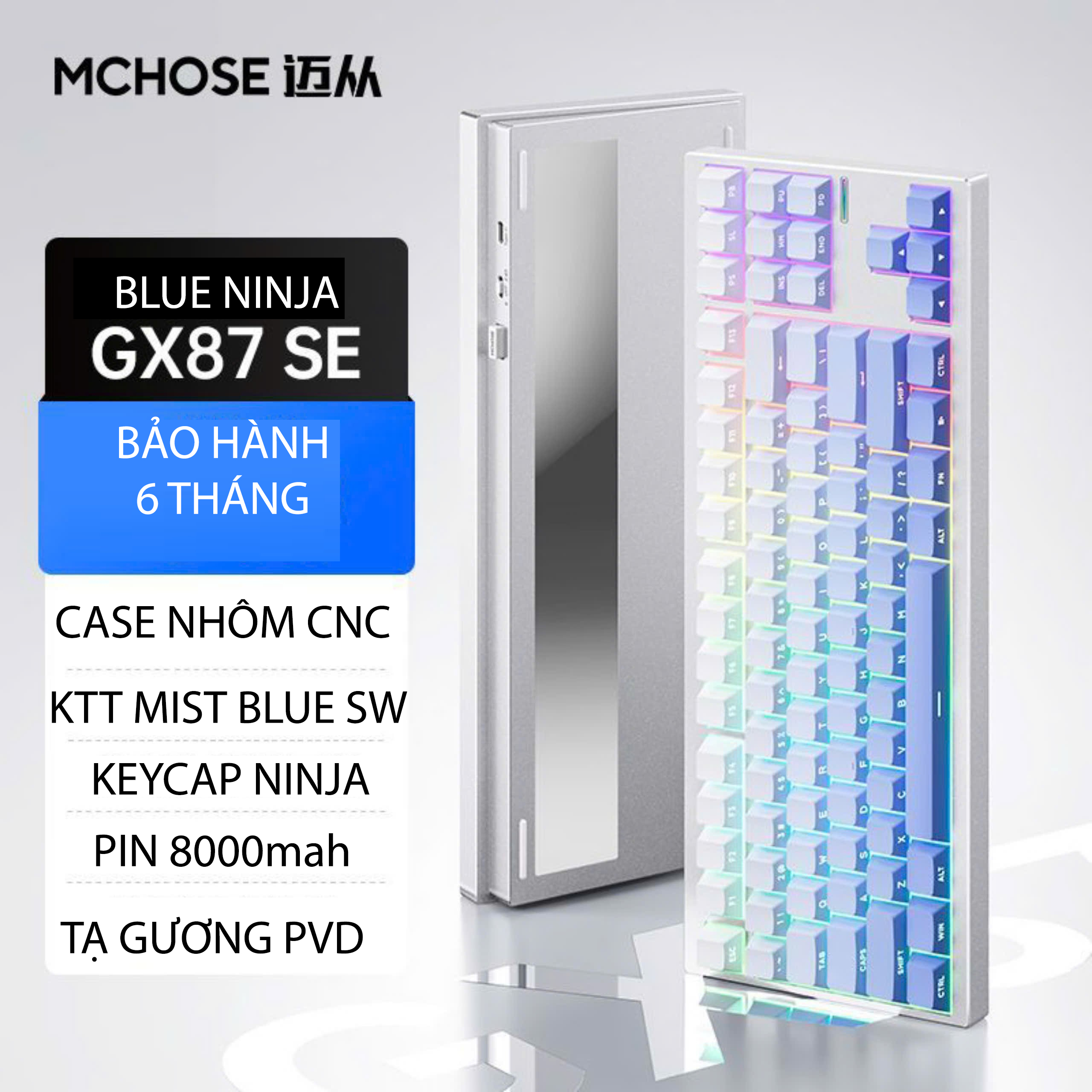 MCHOSE GX87 Aluminum Mechanical Keyboard - Bàn Phím Cơ MCHOSE GX87 - Ảnh 20