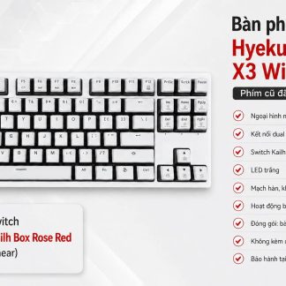 Bàn Phím Cơ Hyeku / Hexgears X3 Wireless (Cũ) - Dual Mode, Switch Kailh Box | MKShop