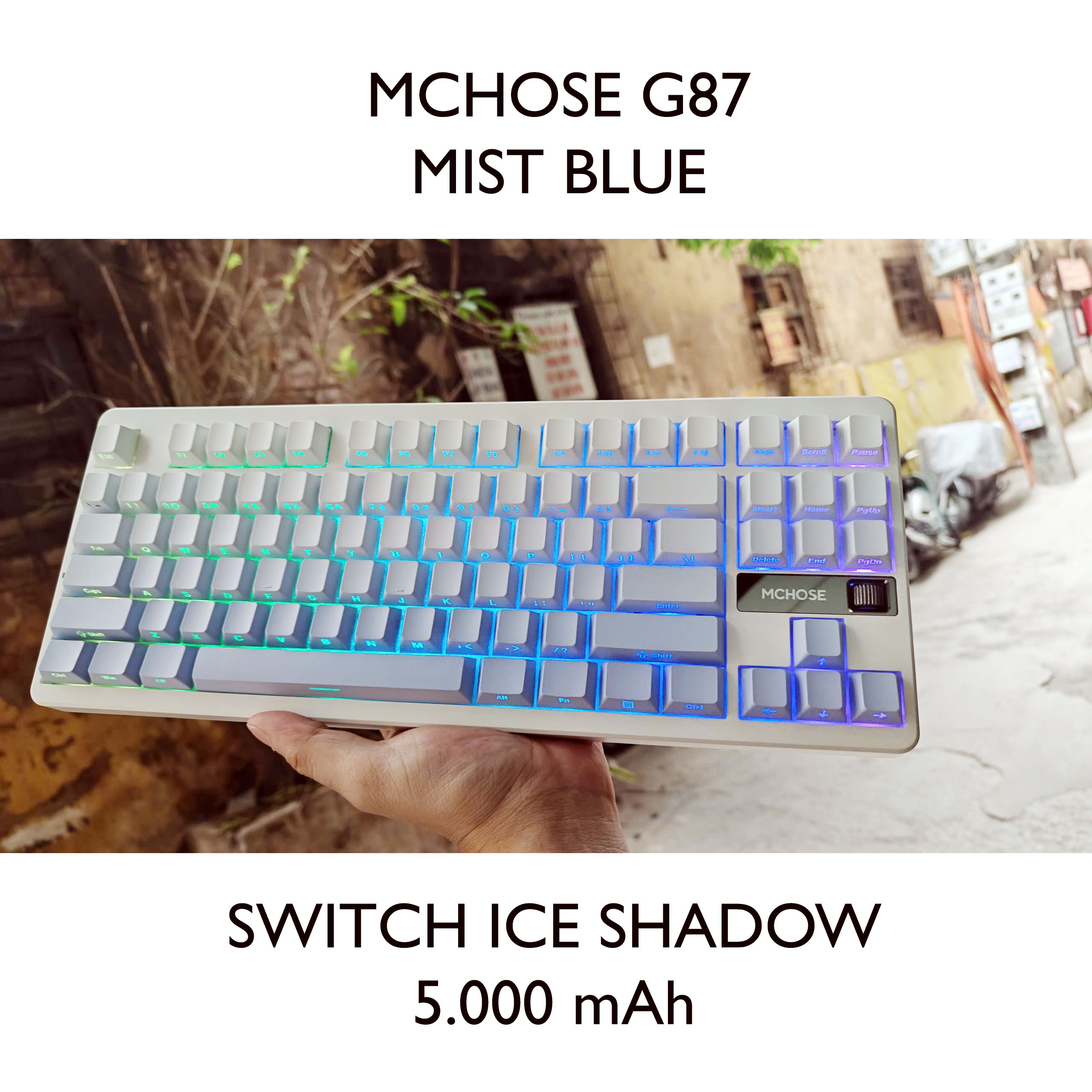 Bàn Phím Cơ Mchose G87 - TKL, 3 Chế Độ Kết Nối, LED RGB, Pin 10000mAh | MKShop - Ảnh 20