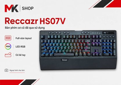 Bàn Phím Cơ Reccazr HSV07 (Cũ) - Kèm Kê Tay, Switch Black Linear | MKShop
