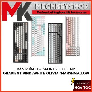 Bàn phím cơ không dây FL-Esports FL100 CPM Gradient Pink /White Olivia /Marshmallow - Hàng Chính Hãng