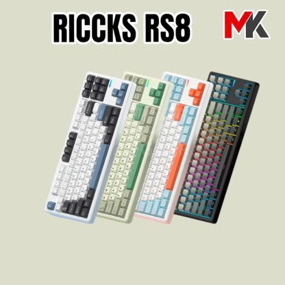 Bàn Phím Cơ Riccks RS8 LED Viền - 3 Chế Độ, Keymap Via, Hotswap RGB | MKShop