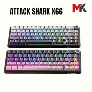 Bàn Phím Cơ Không Dây Attack Shark X66 - 3 Chế Độ Kết Nối, LED RGB, Hot-Swappable | MKShop
