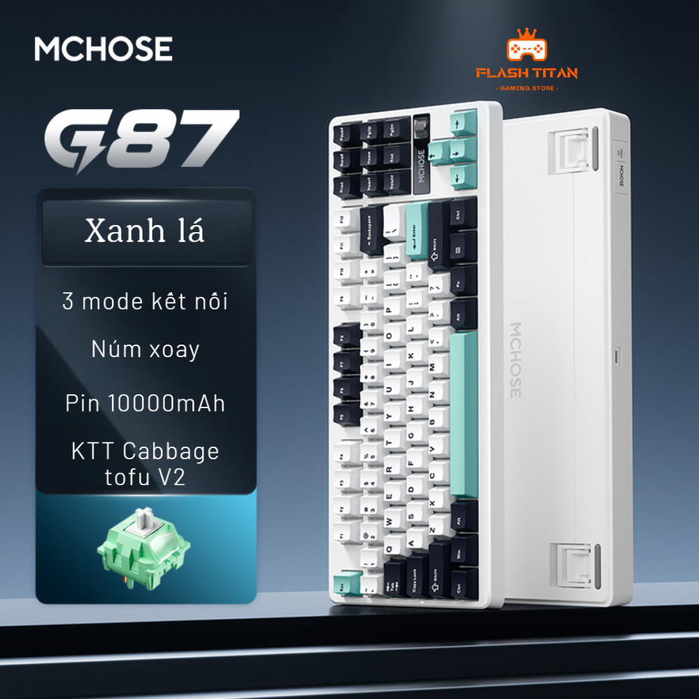 Bàn Phím Cơ Mchose G87 - TKL, 3 Chế Độ Kết Nối, LED RGB, Pin 10000mAh | MKShop - Ảnh 15