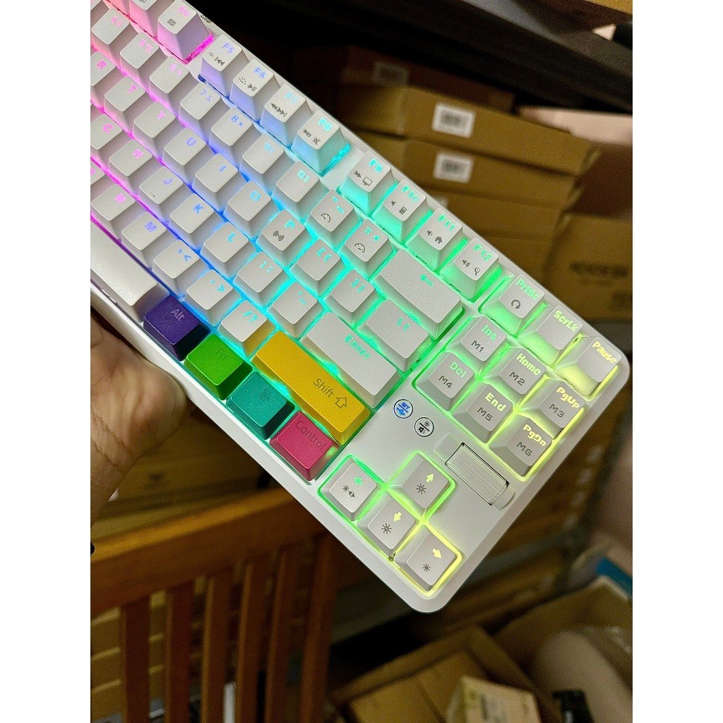 Bàn Phím Cơ Ajazz K870T - RGB, Bluetooth, Type-C Dual Mode | MKShop - Ảnh 6