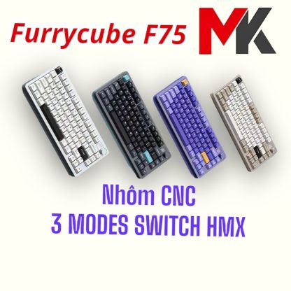 Bàn Phím Cơ Furrycube F75S - CNC Aluminum, 3 Chế Độ Kết Nối, LED RGB | MKShop