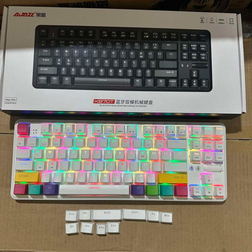 Bàn Phím Cơ Ajazz K870T - RGB, Bluetooth, Type-C Dual Mode | MKShop - Ảnh 10
