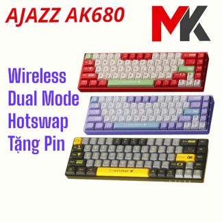 Bàn Phím Cơ Ajazz AK680 - Không Dây Bluetooth & 2.4G, Hotswap, Dual Mode | MKShop