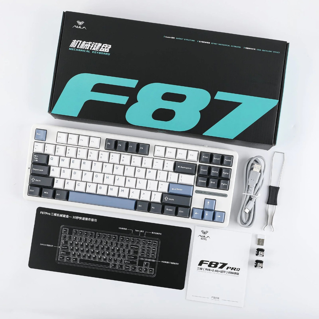 Bàn Phím Cơ Aula F87 | 3 Mode, Hotswap, RGB | Gasket Mount | MKShop - Ảnh 8