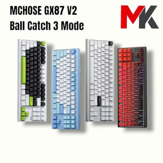 Bàn Phím Cơ MCHOSE GX87 V2 Ball Catch - Nhôm CNC, Tháo Lắp Nhanh, Gasket Mount, 3 Mode, LED RGB | MKShop