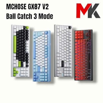 Bàn Phím Cơ MCHOSE GX87 V2 Ball Catch - Nhôm CNC, Tháo Lắp Nhanh, Gasket Mount, 3 Mode, LED RGB | MKShop