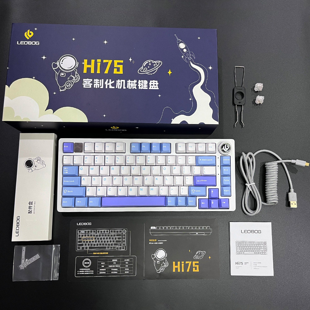 Bàn Phím Cơ Có Dây Leobog Hi75 - Led RGB, HotSwap, Núm Vặn Đa Năng, Mạch Xuôi | MKShop - Ảnh 9